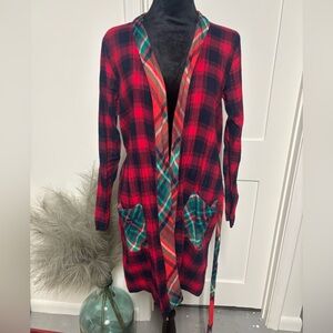 Aerie Red and Green Plaid Robe